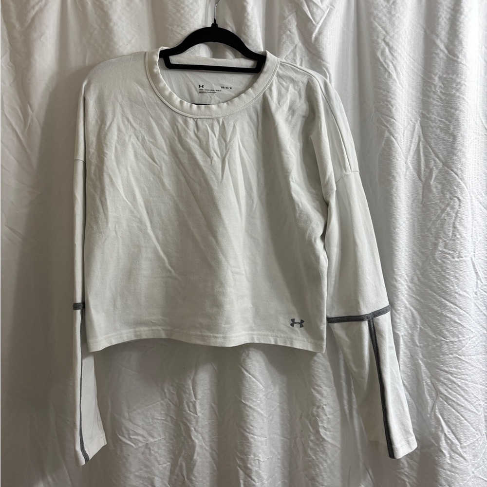Under Armour Lighter Longer Cropped Crew Long Sleeve Crop Top. Size L.
